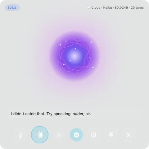 Jarvis floating panel